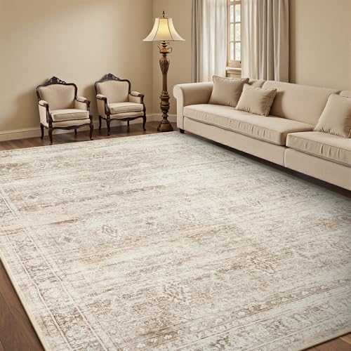 5x7 Area Rug for Living Room Bedroom (Beige / 5' X 7' (Rectangular))