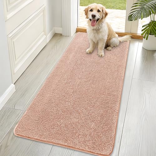 Dog Door Mat for Muddy Paws 70x35 (Peach / 70" X 35")