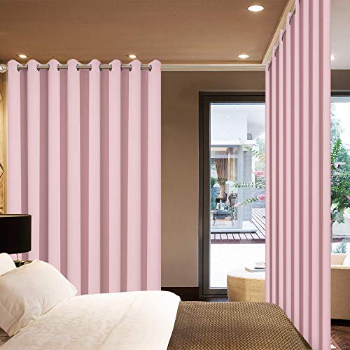 Pink Room Darkening Curtains 84 inch Sliding Door Drapes (Pink / 100"W x 84"L (Pack of 1))