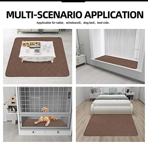 Sectional Couch Covers for Dogs L Shape Sofa Cover Reversible Sofa Slipcover Chaise Lounge Cover Furniture Protector Cover for Pets Dog Cat (42" x 52" / Brown/Brown)