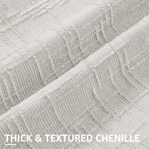 Textured Chenille Throw Pillow Covers 26x26 Set of 2 Light Grey (Light Grey / 26" x 26" (Pack of 2))