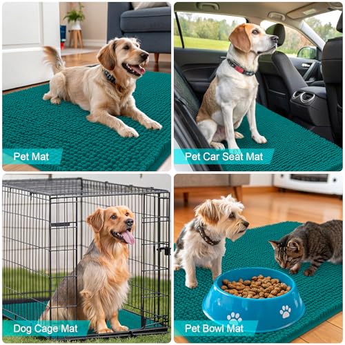 Dog Door Mat for Muddy Paws 47x17 (Lake Blue / 47" X 17")