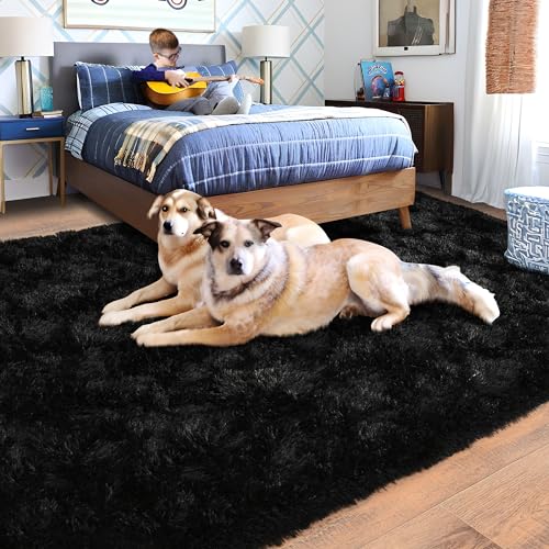 Rugs for Living Room 5x7 (5' x 7' (Rectangular) / Black)