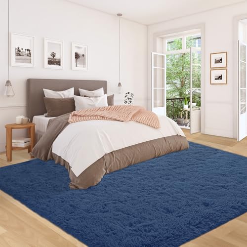 5x7 Area Rug for Living Room (Navy Blue / 5' x 7' (Rectangular))