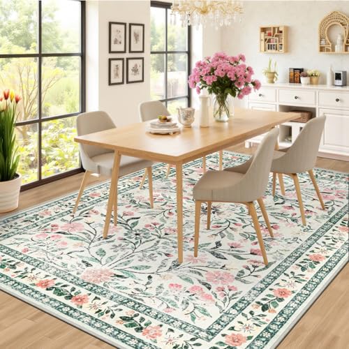 Area Rug 9x12 Living Room (Green/Beige / 9' x 12' (Rectangular))