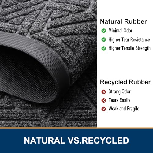 Front Door Mat Outside Entrance (Grey / 47" X 32")