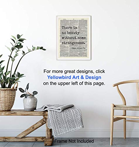 Edgar Allan Poe Quote 8x10 Dictionary Art Wall Decor Picture (8"L x 10"W / Unframed)