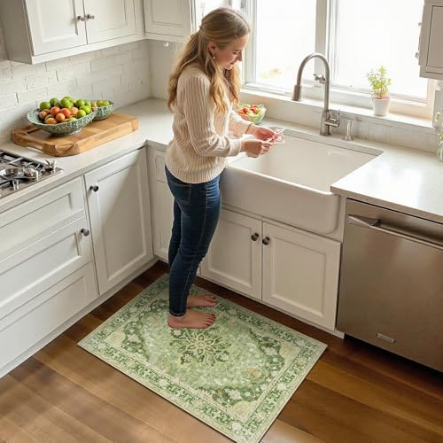 Washable Area Rug (Green/Yellow / 2' x 3' (Rectangular))