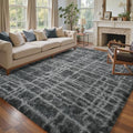 6x9 Ft Large Shag Rugs for Living Room Decor (Fe Grey 5sm11 / 6' X 9' (Rectangular))