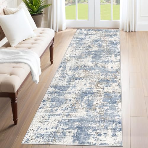 2x8 Runner Rug for Hallway (Blue / 2' x 8' (Rectangular))