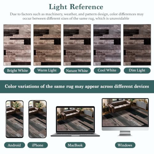 6x9 Washable Area Rugs for Living Room and Bedroom (Chocolate / 6' x 9' (Rectangular))