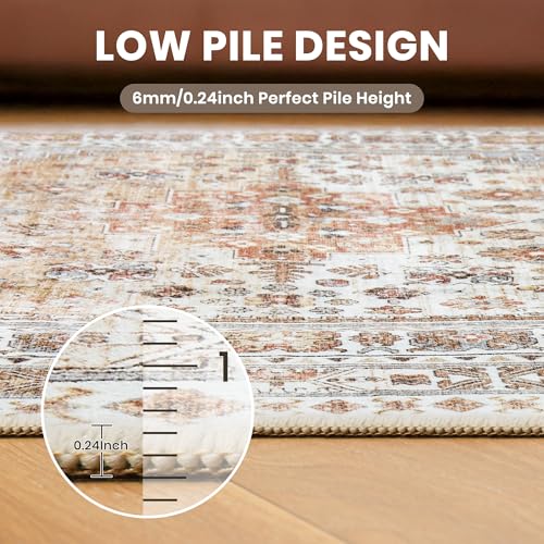 2x6 Runner Rug Non Slip (Orange / 2' x 6' (Runner))
