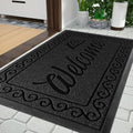 Welcome Mat Outdoor Indoor (Black / 36x24 Inch)