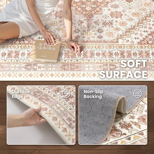 8x10 Area Rugs for Living Room (Red/Pink / 8' x 10' (Rectangular))