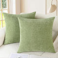 Decorative Couch Throw Pillow Covers 24 X 24 Inches Sage Green (24" x 24" (Pack of 2) / Sage)