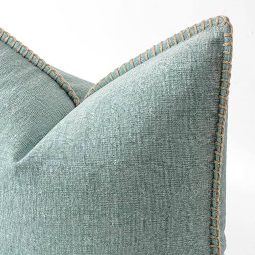 Decorative Lumbar Throw Pillow Covers 12x20 Inch Aqua Haze 2 Pack (Aqua Haze / 20" x 12" (Pack of 2))
