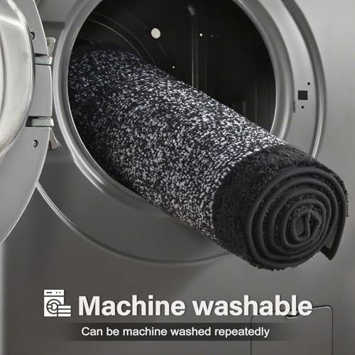 70x24 Bathroom Rugs Non Slip Washable (Dark Grey / 2' x 5'10" (Rectangular))