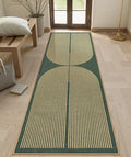 Rainbow Easy Jute Green Kitchen Runner (2'6" x 8' (Runner) / Green Rainbow)
