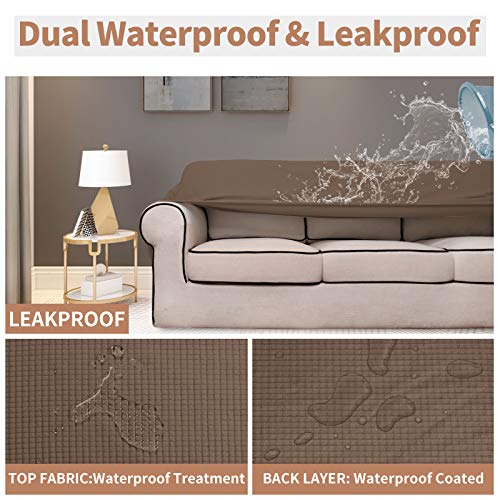 100% Waterproof Chair Couch Cover (Brown / Chair)