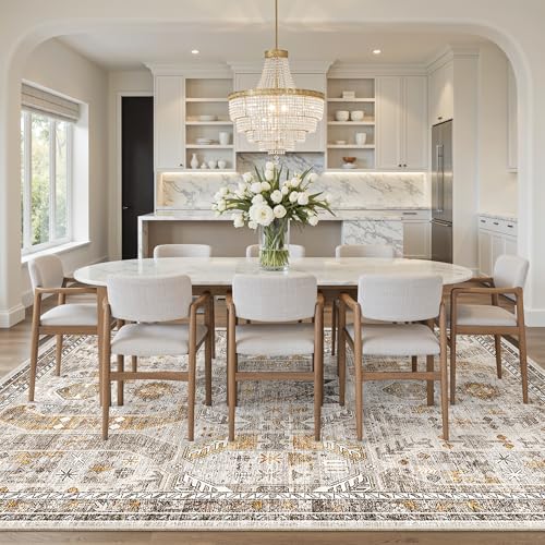 8x10 Area Rugs for Living Room (Brown/Gold / 8' x 10' (Rectangular))