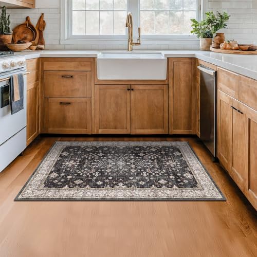 Large 3x5 Entryway Rug Indoor (3' x 5' (Rectangular) / Ashen / Multi)