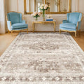 Washable Neutral Farmhouse Living Room Rug (6' x 9' (Rectangular) / Latte / Beige)