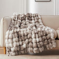 Soft Bubble Faux Fur Throw Blanket (Tie-dye Brown / 60“x80”)