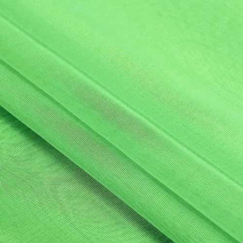 Sheer Voile Window Treatment Rod Pocket Curtain Panels for Kitchen Bedroom Living Room Drapes Sunlight Filtering Privacy Semi Home Decor Assorted Colors Sizes (Sharp Green / 52"W x 63"L (Pack of 2))