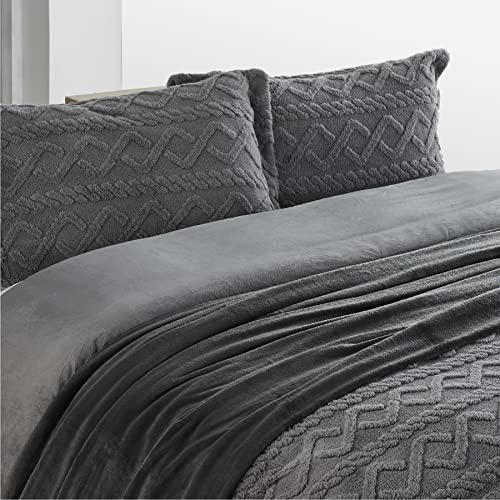 GentleSoft Fleece Blanket Twin Size Dark Grey (Charcoal / Twin (60" X 80"))