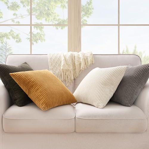 Decorative Brown Throw Pillow Covers Cushion Cases (Brown / 22" x 22" (Pack of 4))