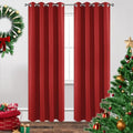 Blackout Curtains 90 inch Long 2 Panels Set (Red / 52"W x 90"L (Pack of 2))