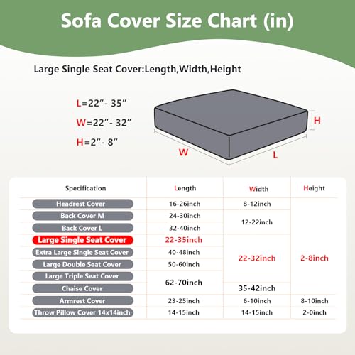 Couch Cushion Covers for Sofa Couch Covers Wear (Texture-green / Large Single Seat Cover)