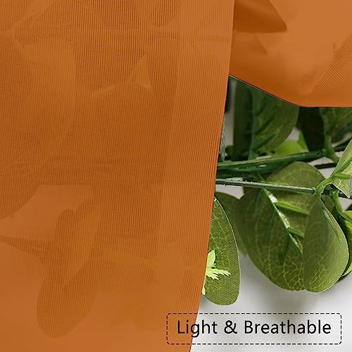 Sheer Valances for Windows 2 Pack (Orange / 42"W x 14"L (Pack of 2))