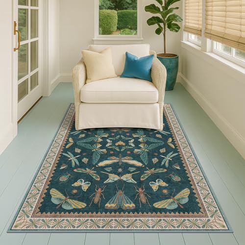 Dark Teal 4x6 Area Rugs for Door Mat Entrance (4' x 6' (Rectangular) / Teal)