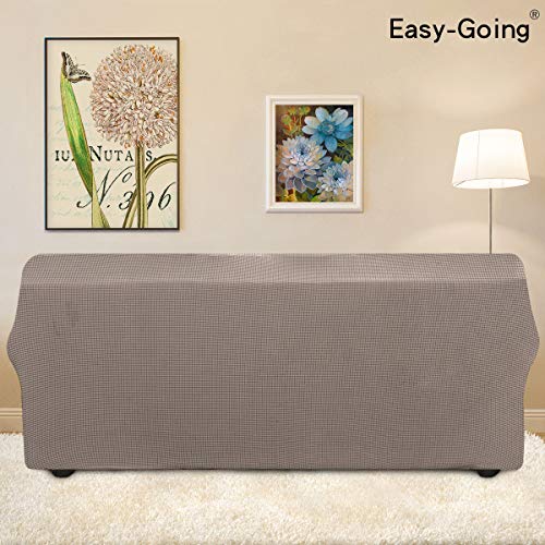 Stretch 4 Seater Oversized Sofa Couch Cover Taupe (XX-Large Sofa / Taupe)