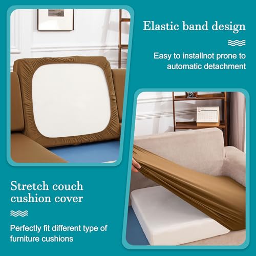 12 Pcs Outdoor Cushion Covers (Camel / 12PCS)