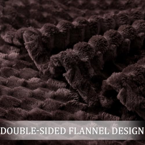 3D Fleece Twin Size Blanket for Bed (Coffee / Twin ( 60x80 IN ))