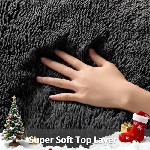 Small Black Entryway Throw Rugs for Bedroom (3- Black / 2' x 3' (Rectangular))