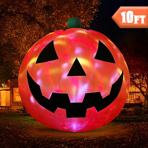 10 FT Halloween Inflatables Giant Pumpkin Outdoor Decorations (10 FT Giant Pumpkin)
