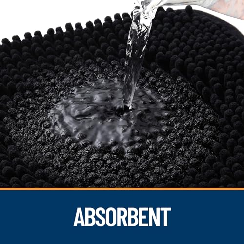 Dog Door Mat for Muddy Paws 59x32 (Black / 59" X 32")