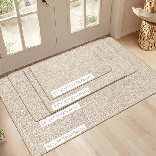 Ultra Thin Indoor Door Mat 24"x47" (Khaki / 2' X 3'11" (Rectangular))