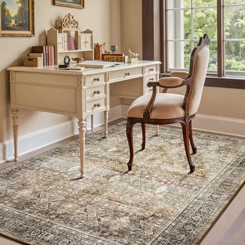 5x7 Area Rugs for Living Room (Dark/Brown / 5' X 7' (Rectangular))