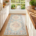 Washable Area Rug (Blue/Orange/Red / 2' x 6' (Rectangular))