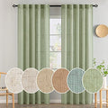 Sage Green Linen Curtains 37x84 Inch Length for Bedroom Living Room (Sage Green / 37"W x 84"L (Pack of 2))