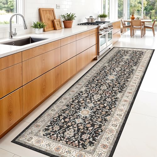 3x10 ft Long Hallway Runner Rug (Black / 3' x 10' (Rectangular))