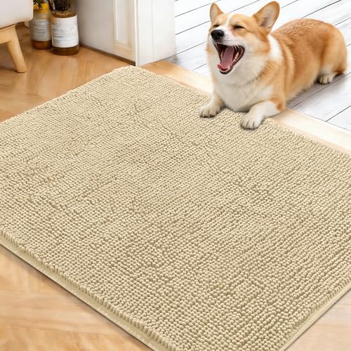 Dog Door Mat for Muddy Paws 40x32 (Sand / 40" X 32")