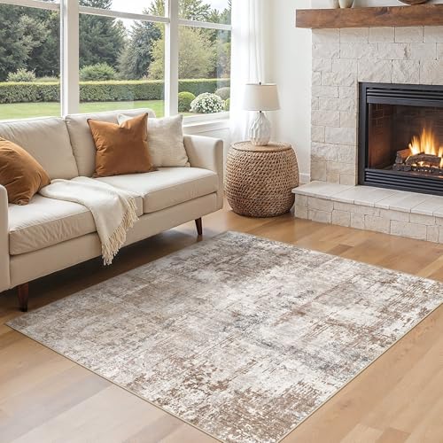 Square Area Rugs (Brown/Grey/Red / 6' x 6' (Square))