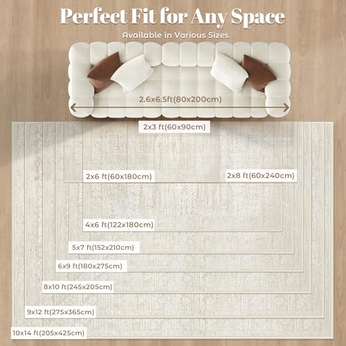 Living Room Rugs 9x12 (Ivory Beige / 9' x 12' (Rectangular))