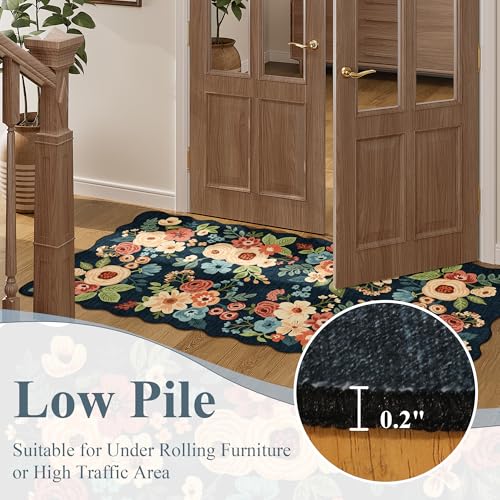 5x7 Area Rugs for Bedroom (Navy Blue (Big) / 5' x 7' (Rectangular))