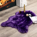 Fluffy Area Rug 2x3 ft Faux Fur Sheepskin Rug for Bedroom Purple (2' x 3' (Sheepskin) / Purple)